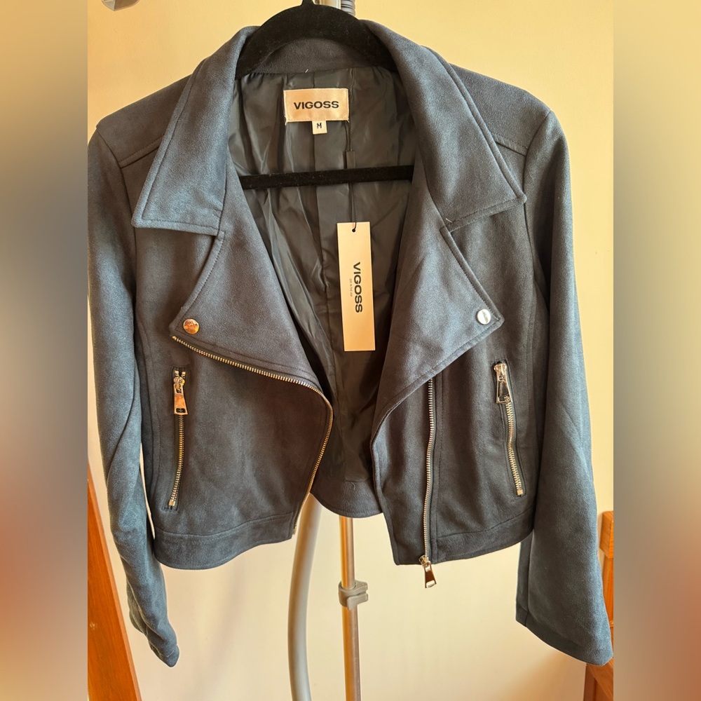 Vigoss Women’s Suede Moto Jacket